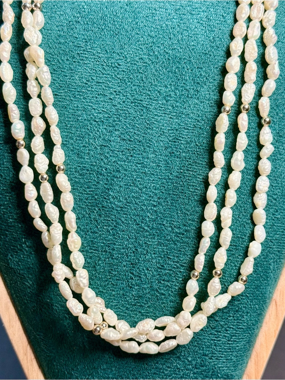 vtg Rice Pearl Necklace